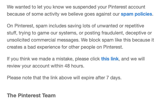 email from pinterest