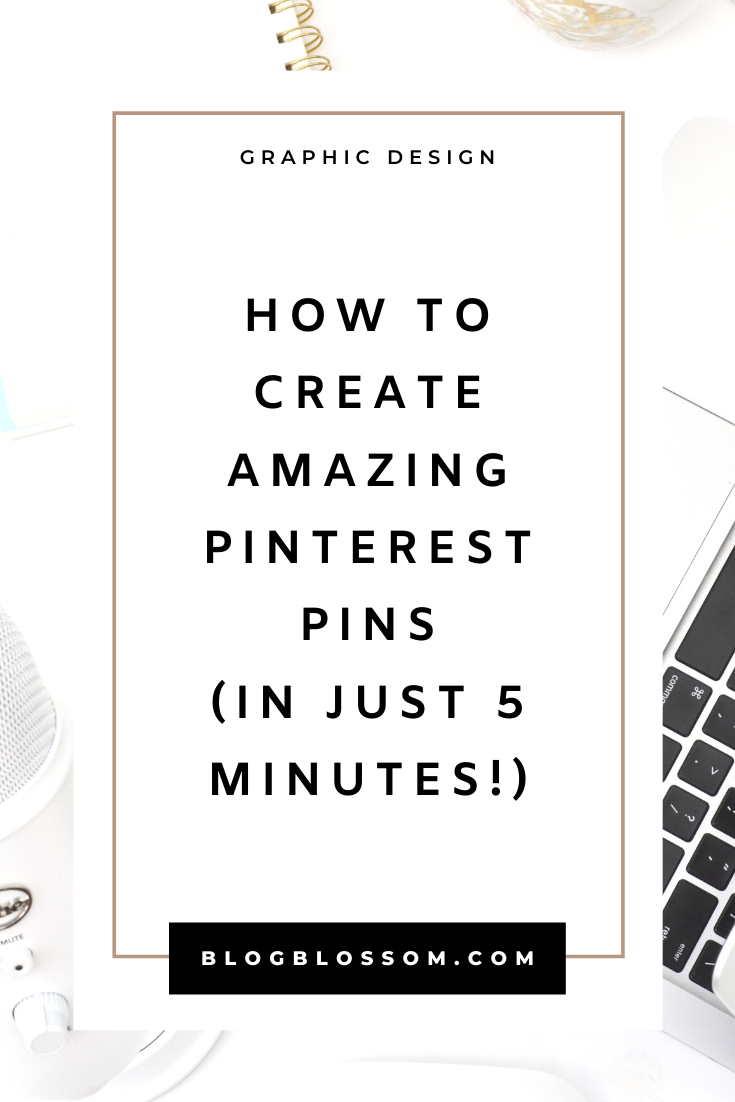 Pinterest is a great platform to drive traffic.  Need help creating pretty, eye-catching pins to drive traffic to your blog or sales to your online business? Don't fret if you don't have any experience with graphic design. In this post, I'll be teaching you how you can create your own beautiful pin designs in just 5 minutes. | pinterest tips | pinterest marketing | social media marketing | grow your blog traffic | pinterest for beginners | pinterest design