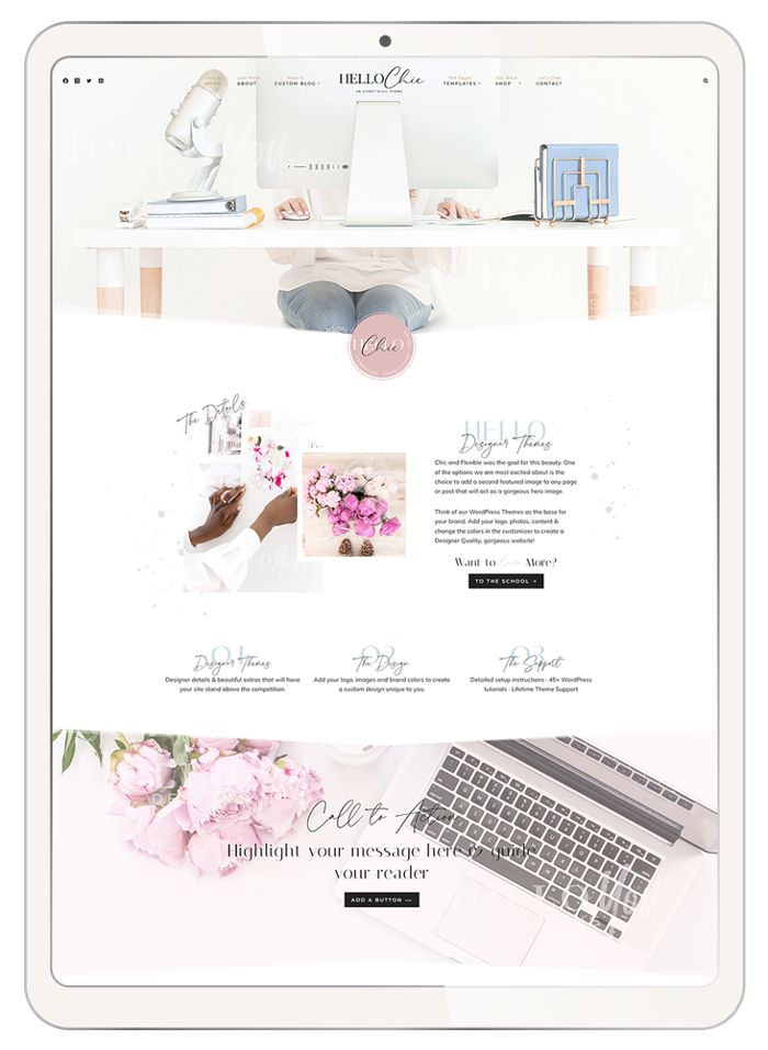 hello chic kadence wordpress theme