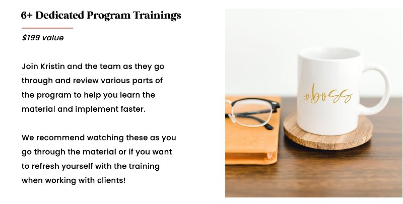 pinterest va bonus - dedicated program trainings