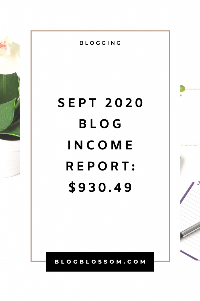 September 2020 Income Report – Blog Blossom
