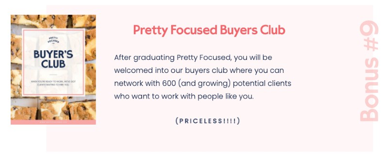 pretty focused course - bonus 9 - buyer's club