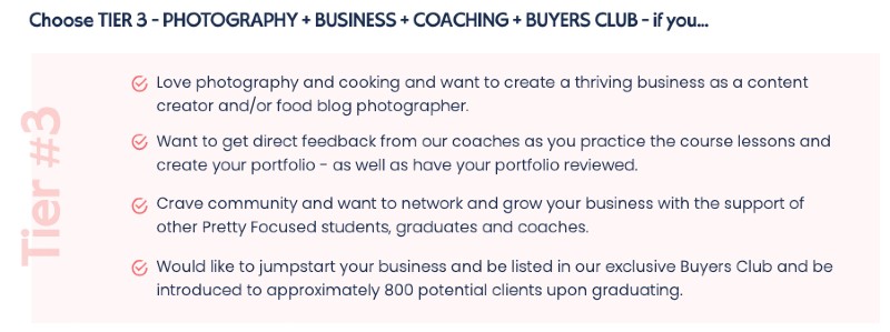 pretty focused course - tier 3