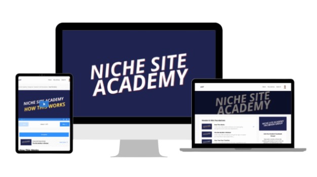 niche site academy mockups